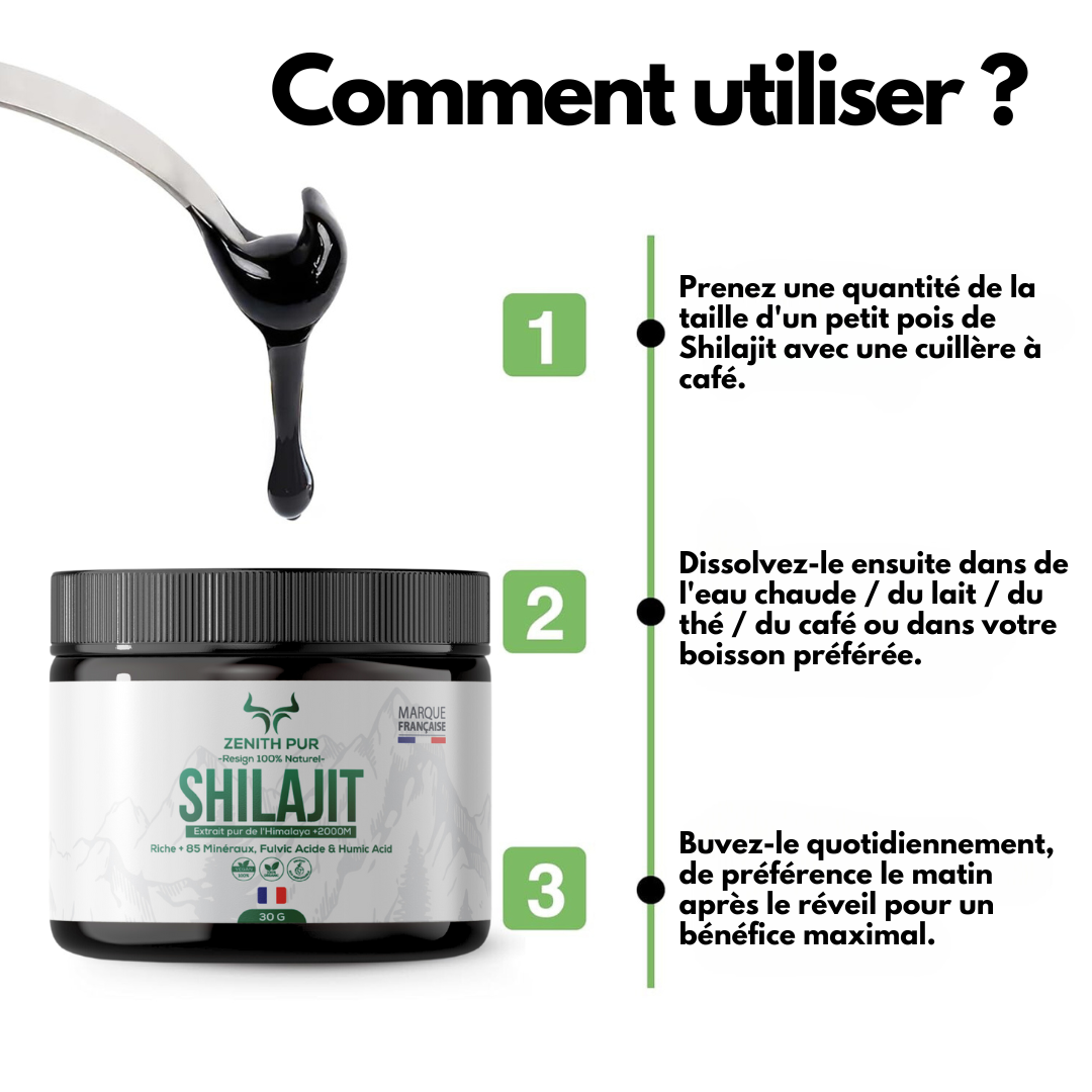 Shilajit ZENITH Pur de l’Himalaya