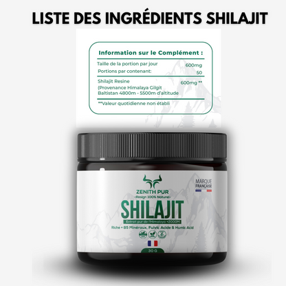 Shilajit ZENITH Pur de l’Himalaya